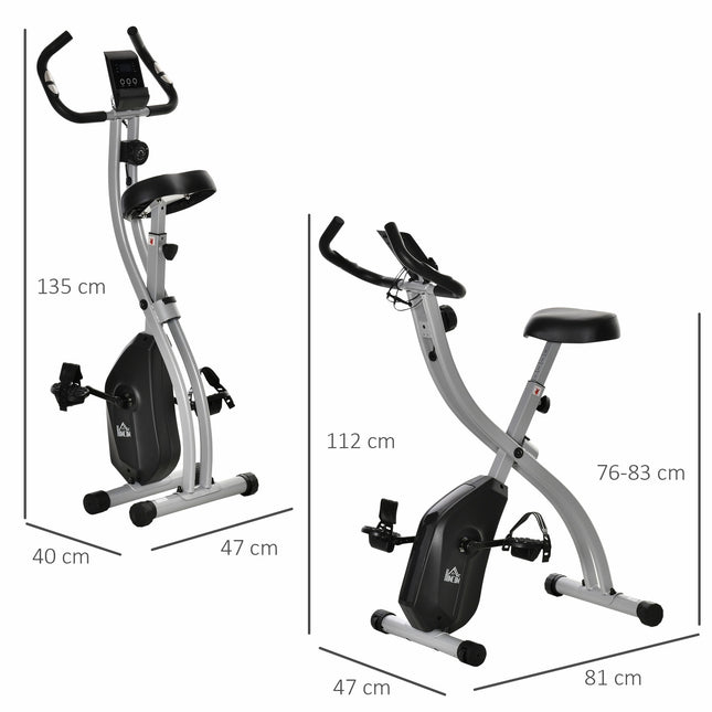 Folding exercise bike, 8-level magnetic resistance