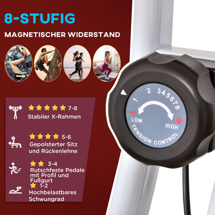 Rotoped s 8stupňovým magnetickým odporem, nastavitelná výška