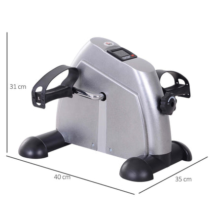 Mini exercise bike with LCD Display, Silver, 35x40x31 cm
