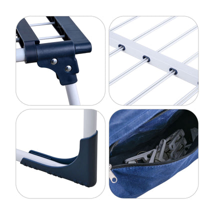 Extendable Foldable Clothes Airer, 22.5m Drying Area