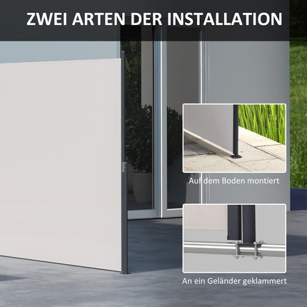 Zatahovací boční zástěna, 300 x 140 cm, ochrana proti UV a větru