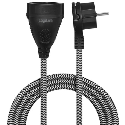 Prodlužovací kabel s uzemněním, textilní 3m