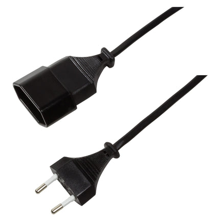 Prodlužovací kabel bez uzemnění Euro černý 3m