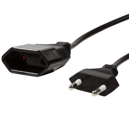 Prodlužovací kabel bez uzemnění Euro černý 3m