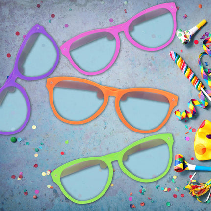 Extra velké party brýle – modře tónovaná XXL skla
