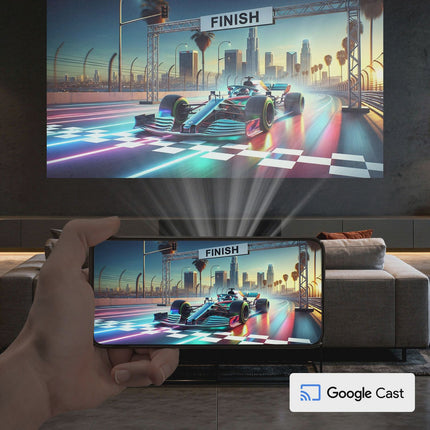 FHD 1080p projektor s Google TV, obraz 40-120"