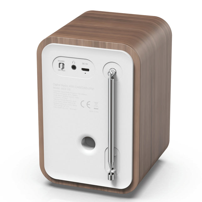 FM/DAB+ rádio Bluetooth dřevo/bílá