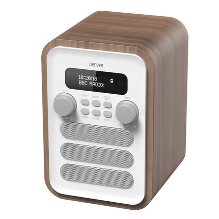 FM/DAB+ rádio Bluetooth dřevo/bílá