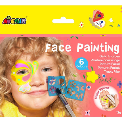 Face Painting Kit, 6 Colors, Non-Toxic, Easy to Apply