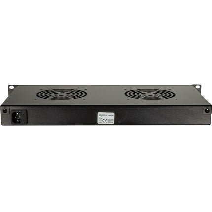 Ventilační jednotka pro 19" rack 2 ventilátory 25 dBA U1 černá