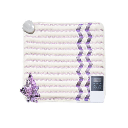 Far Infrared Heating Pad, Amethyst Gemstone Mat 18x18, Timer