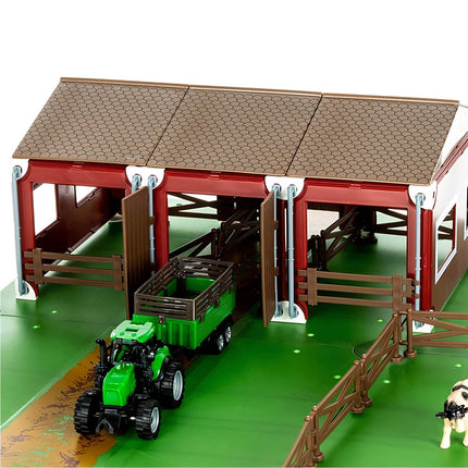 Farma se zvířaty + 2 zemědělská autíčka 22404