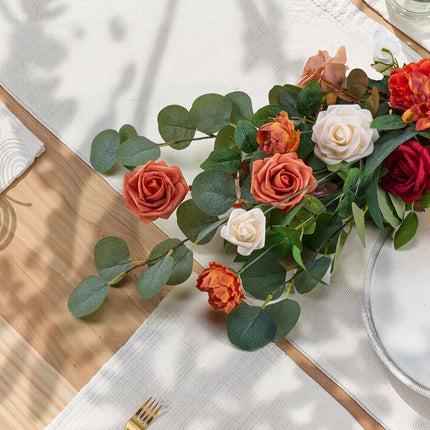 Faux Flower Centerpieces, 4 Pack, 450mm, Orange