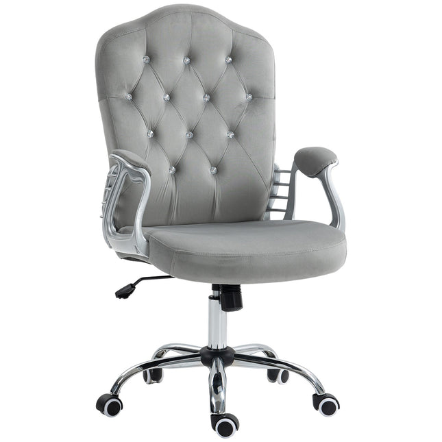 Ergonomická kancelářská židle ze syntetické kůže, nastavitelná, světle šedá