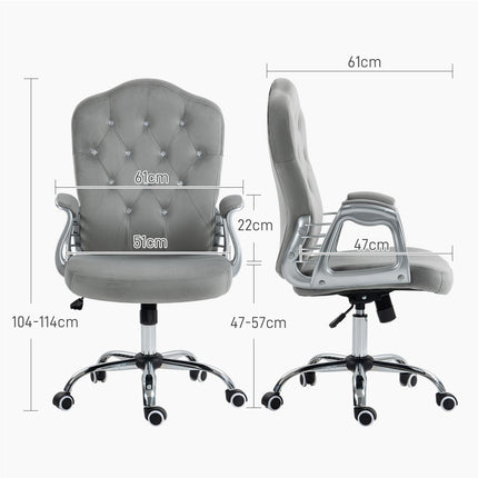 Ergonomická kancelářská židle ze syntetické kůže, nastavitelná, světle šedá