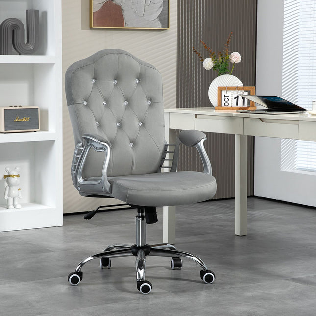 Ergonomická kancelářská židle ze syntetické kůže, nastavitelná, světle šedá