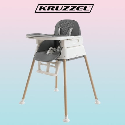 Jídelní židlička - šedá Kruzzel 22014