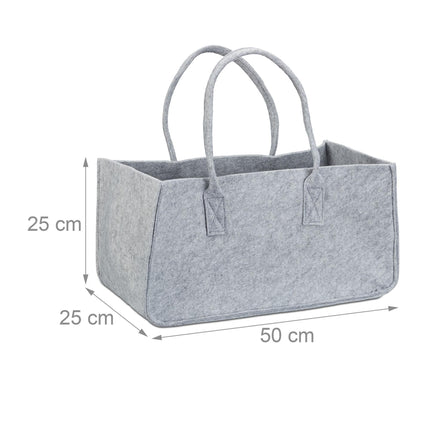 Felt basket with handle