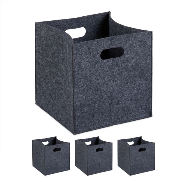 Plstěný úložný box - 4 ks