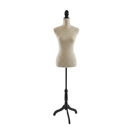 Female Dress Form, Adjustable, Size 36/38, Dotted Cover