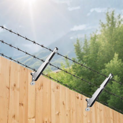 Fence Post Extender Arms, 10-Pack, 12.2 in Galvanized Steel