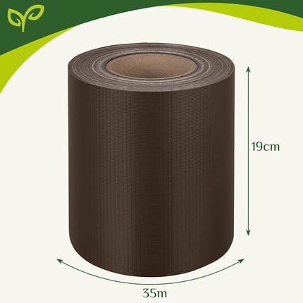 Plotová páska 19cmx35m 450g/m2 hnědá 23702