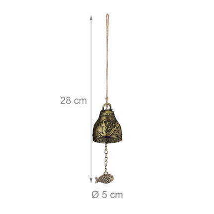 Sada zvonkoher feng shui, 4x zvonky se symboly štěstí
