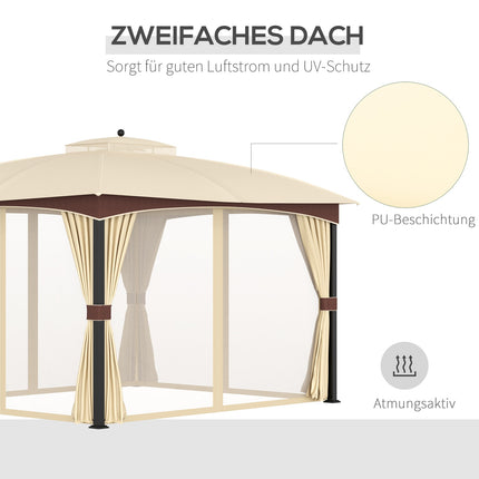 Párty stan venkovní 3x4M se střechou z moskytiéry