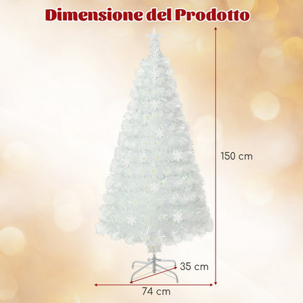 Optický vánoční stromek 150 cm, 24 LED, hvězda na špici