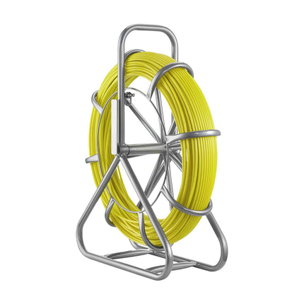 Fiberglass Fish Tape 100 m, 6.3 mm, Stand, Non-Conductive