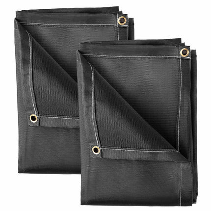 Fiberglass Welding Blankets, 2-Pack, 6 x 10 ft, Grommets