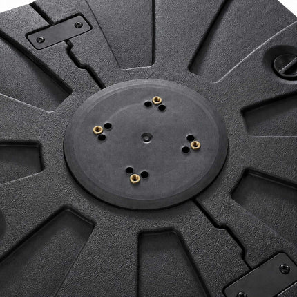 Fillable Parasol Base with Castors, Black, 85x85 cm