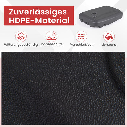 Plnitelný stojan na zahradní slunečník s kolečky, HDPE, nosnost 102kg