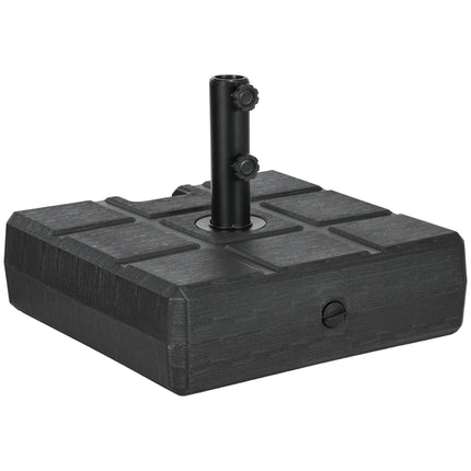 Plnitelný plastový stojan na slunečník, 30-40kg, černá