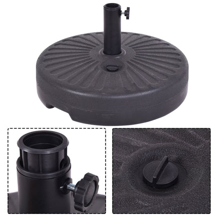 Plnitelný kulatý stojan na slunečník, 23L, HDPE a ocel