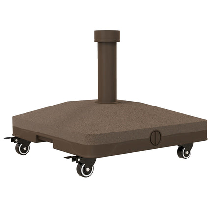 Fillable Umbrella Base with Wheels, 22-38mm, Brown
