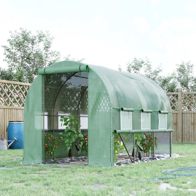 Průchozí fóliový skleník - UV ochrana, 6 oken, 2.95x2x2M