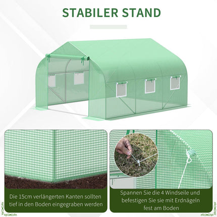 Greenhouse film, Cold frame, 350x300x200 cm Gable roof