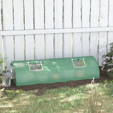 Mini tunnel greenhouse, UV resistant PE film, with mesh window