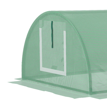 Mini tunnel greenhouse, UV resistant PE film, with mesh window