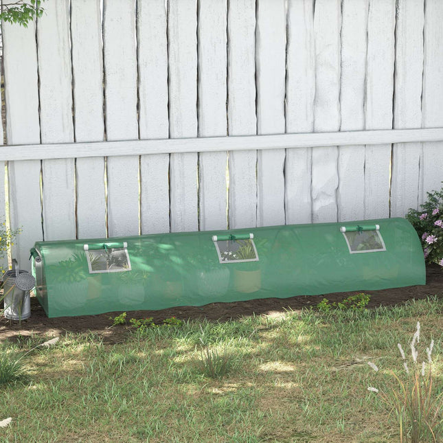 Mini tunnel greenhouse, UV resistant PE film, mesh window