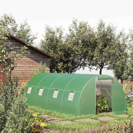Průchozí fóliový skleník 6x3m, ochrana proti mrazu, ocelová konstrukce