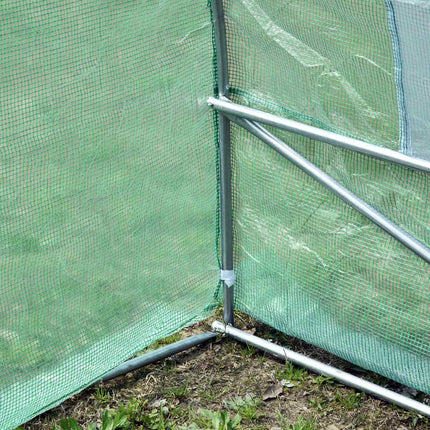 Greenhouse tunnel with window, 590x300x200 cm, Green