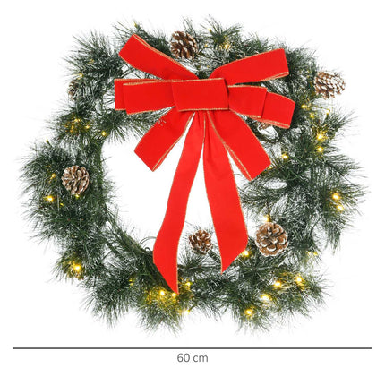Vánoční věnec, 60cm, zelená, závěsné očko