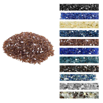 Fire Pit Glass, 10 lb 1/4-Inch Reflective Copper