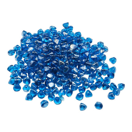Fire Pit Glass Beads, 20 lb, 1 in, Caribbean Blue