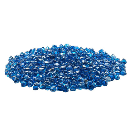 Fire Pit Glass Beads, 20 lb, 1 in, Caribbean Blue