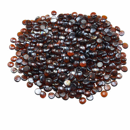 Fire Pit Glass Beads, Amber, 10 lb, 3/4-Inch