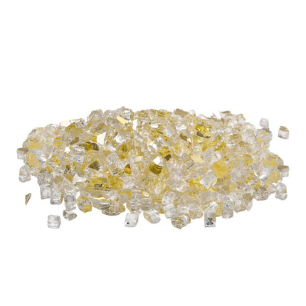Fire Pit Glass, Gold Reflective 1/2-Inch, 10 lb