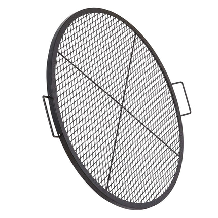 Fire Pit Grill Grate, 36 Inch Round Steel with Handle